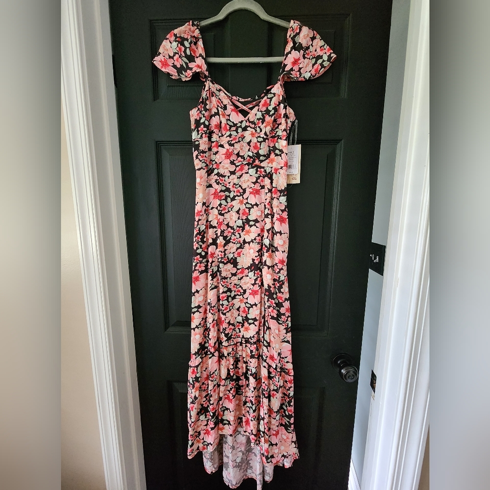 Floral High- low Dress
